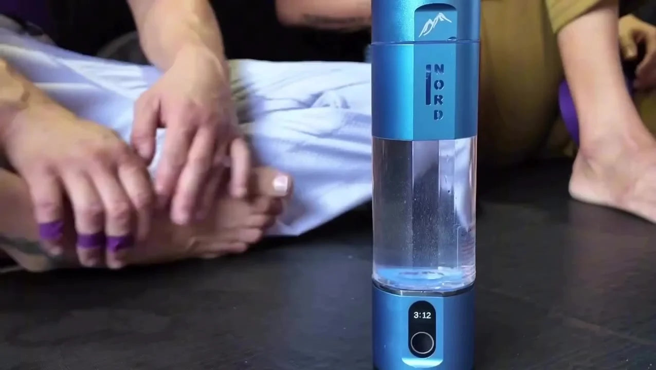 Nord Hydrogen Bottle på matta mellom rundene på Flow Academy